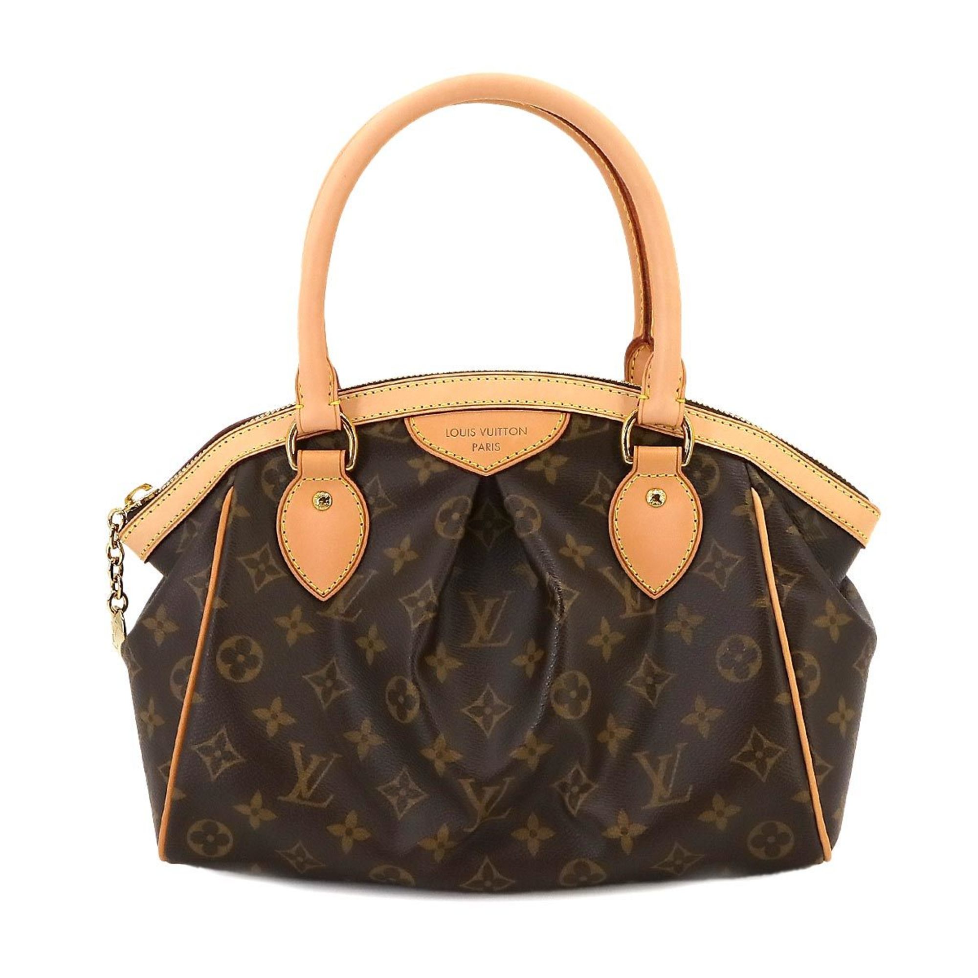 Louis Vuitton LOUIS VUITTON Monogram Tivoli PM Hand Bag Brown M40143 Gold Hardware