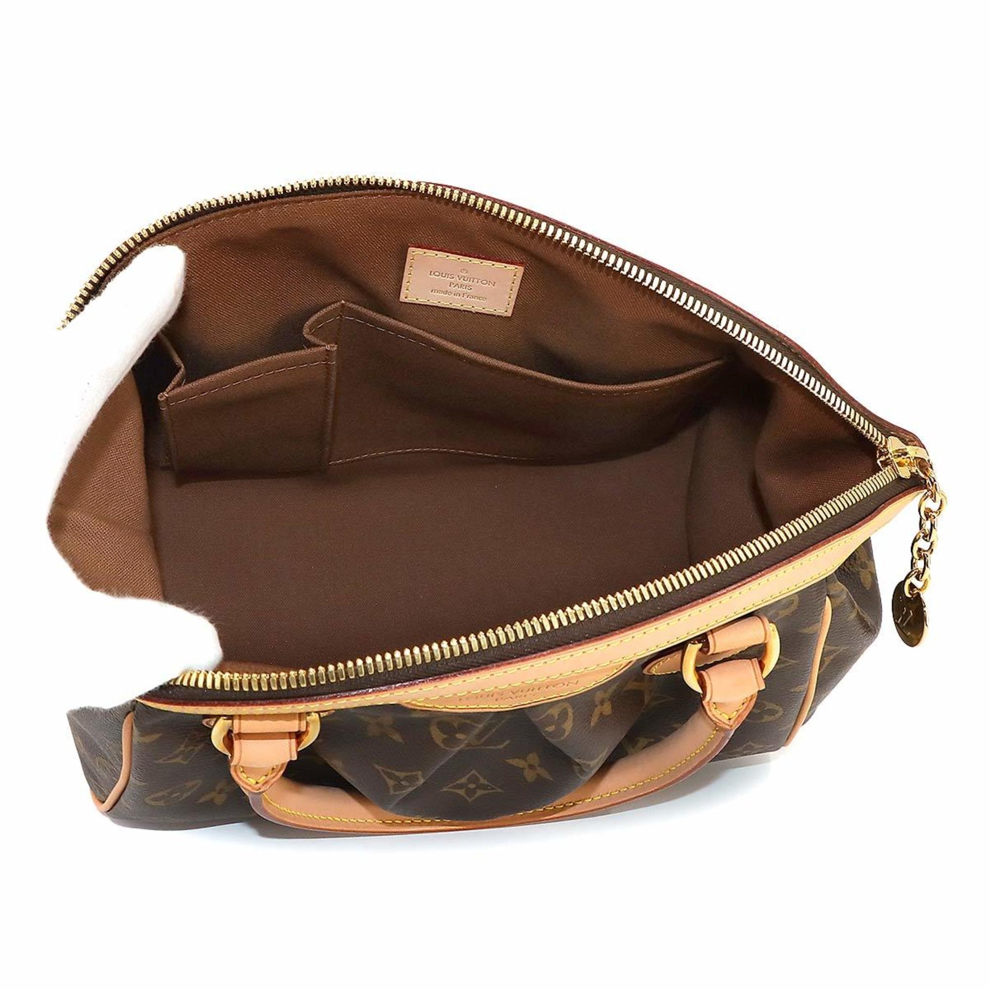 Louis Vuitton LOUIS VUITTON Monogram Tivoli PM Hand Bag Brown M40143 Gold Hardware