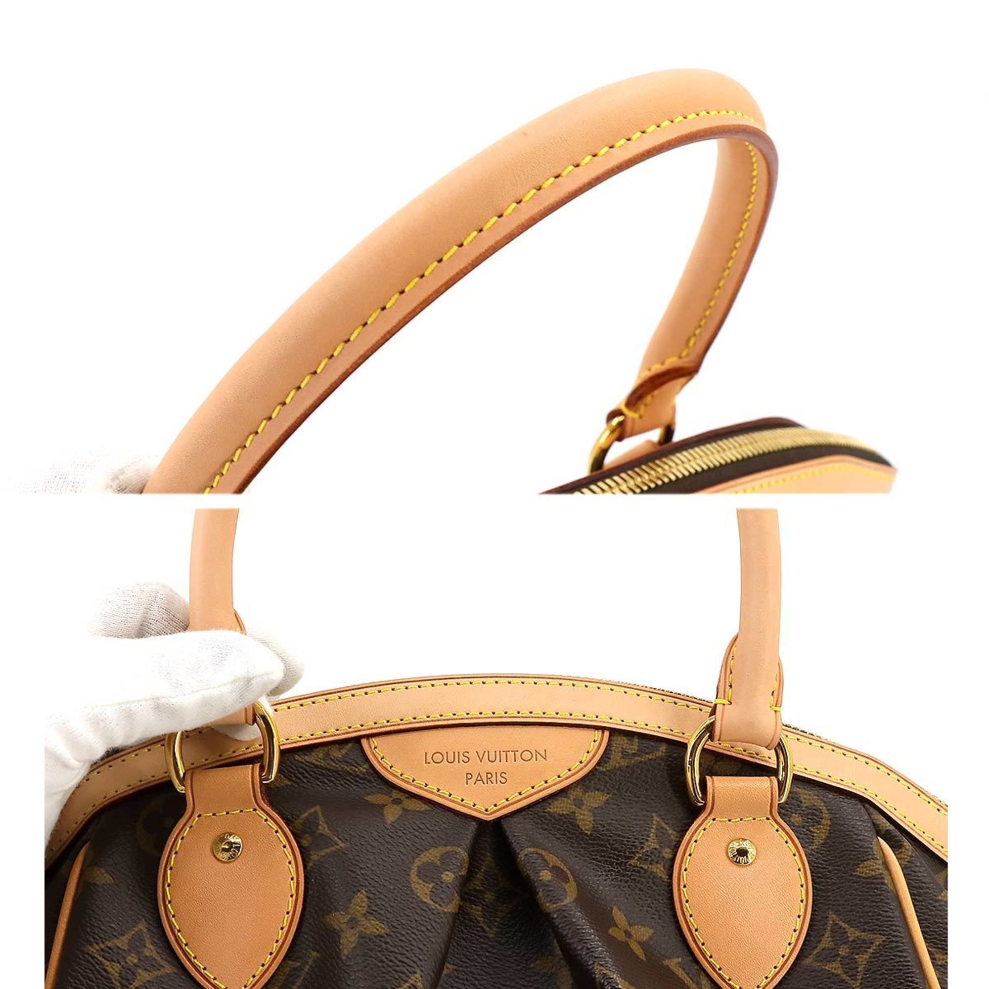 Louis Vuitton LOUIS VUITTON Monogram Tivoli PM Hand Bag Brown M40143 Gold Hardware