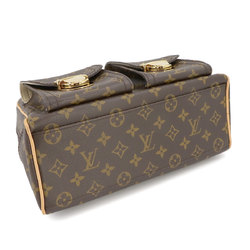 Louis Vuitton LOUIS VUITTON Monogram Manhattan PM Handbag Brown Gold Hardware M40026