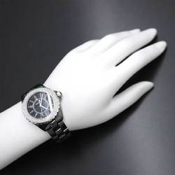 Chanel CHANEL J12 38mm H0950 Genuine Diamond Bezel Men's Watch Black Ceramic Date Automatic Self-Winding