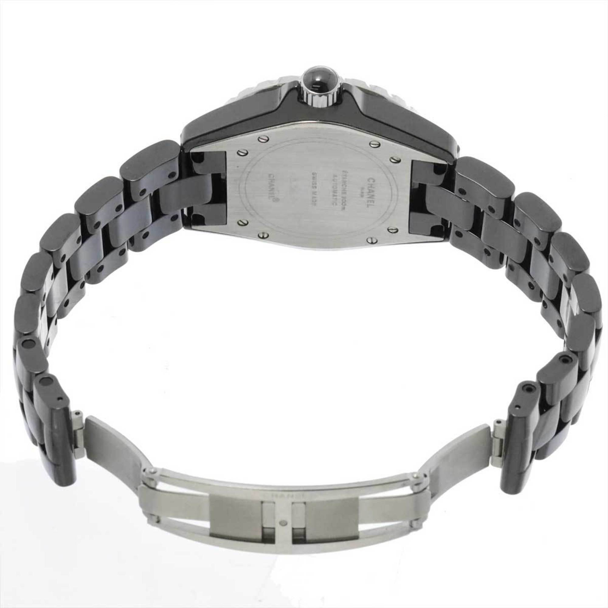 Chanel CHANEL J12 38mm H0950 Genuine Diamond Bezel Men's Watch Black Ceramic Date Automatic Self-Winding