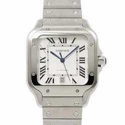 Cartier Santos de LM WSSA0009 Men's Watch Date Silver Automatic Self-Winding De