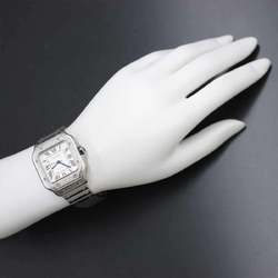 Cartier Santos de MM W4SA0005 Boys' Watch Diamond Bezel Silver Automatic Self-Winding De