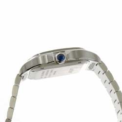Cartier Santos de MM W4SA0005 Boys' Watch Diamond Bezel Silver Automatic Self-Winding De