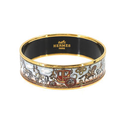 Hermes HERMES Email GM Bangle Bracelet Multicolor Gold