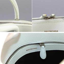 BALENCIAGA Ville Top Handle S 2way hand shoulder bag leather white black 550645