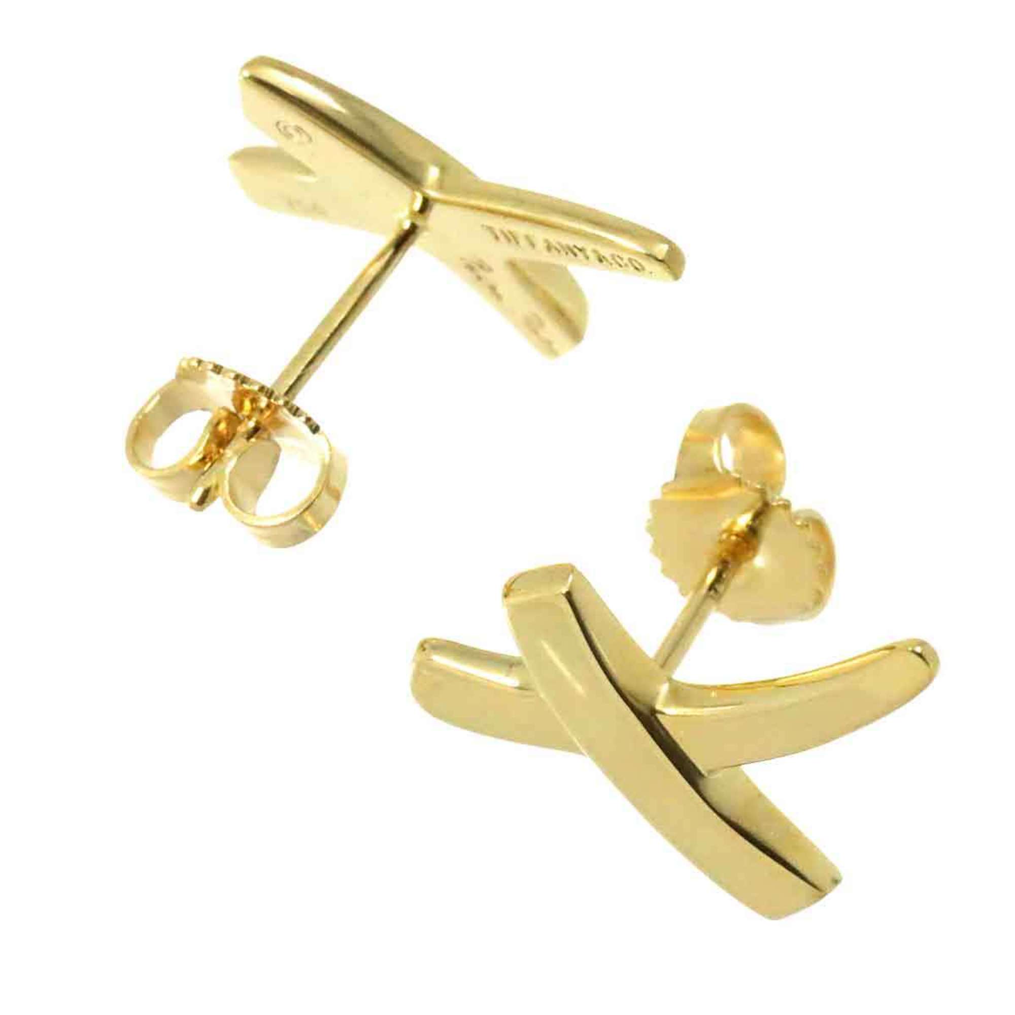 Tiffany & Co. Kiss Earrings, 18K Yellow Gold, 750