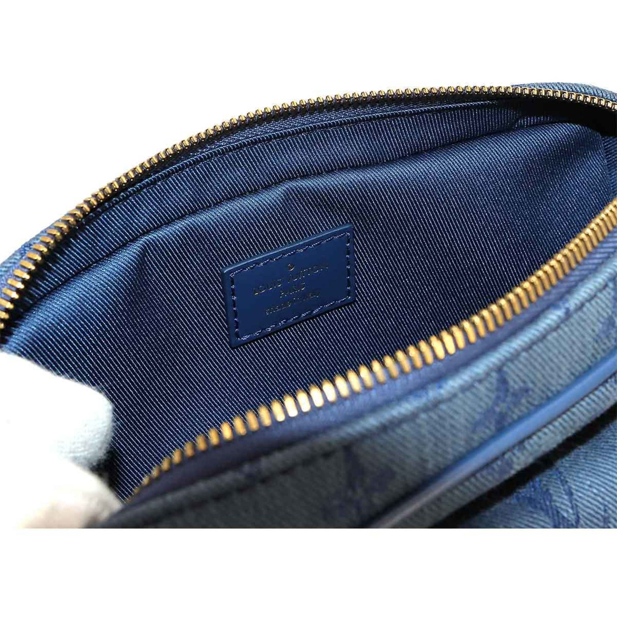 Louis Vuitton LOUIS VUITTON Monogram Denim Bumbag Outdoor Body Bag Navy M44741 RFID