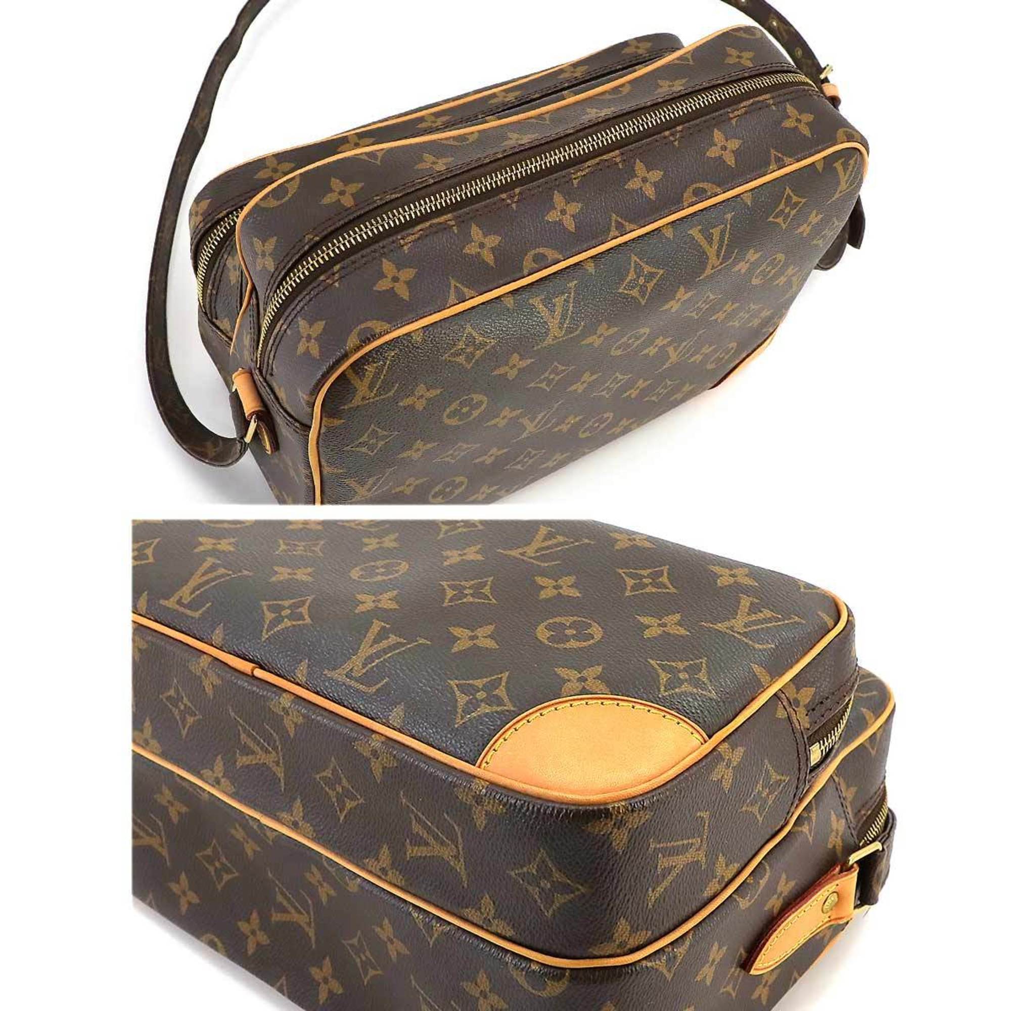 Louis Vuitton Monogram Nile Shoulder Bag Brown M45244 Gold Hardware