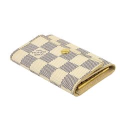 Louis Vuitton Damier Azur Multicle 6 6-ring Key Case N61745 Gold Metal Fittings Holder