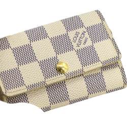 Louis Vuitton Damier Azur Multicle 6 6-ring Key Case N61745 Gold Metal Fittings Holder