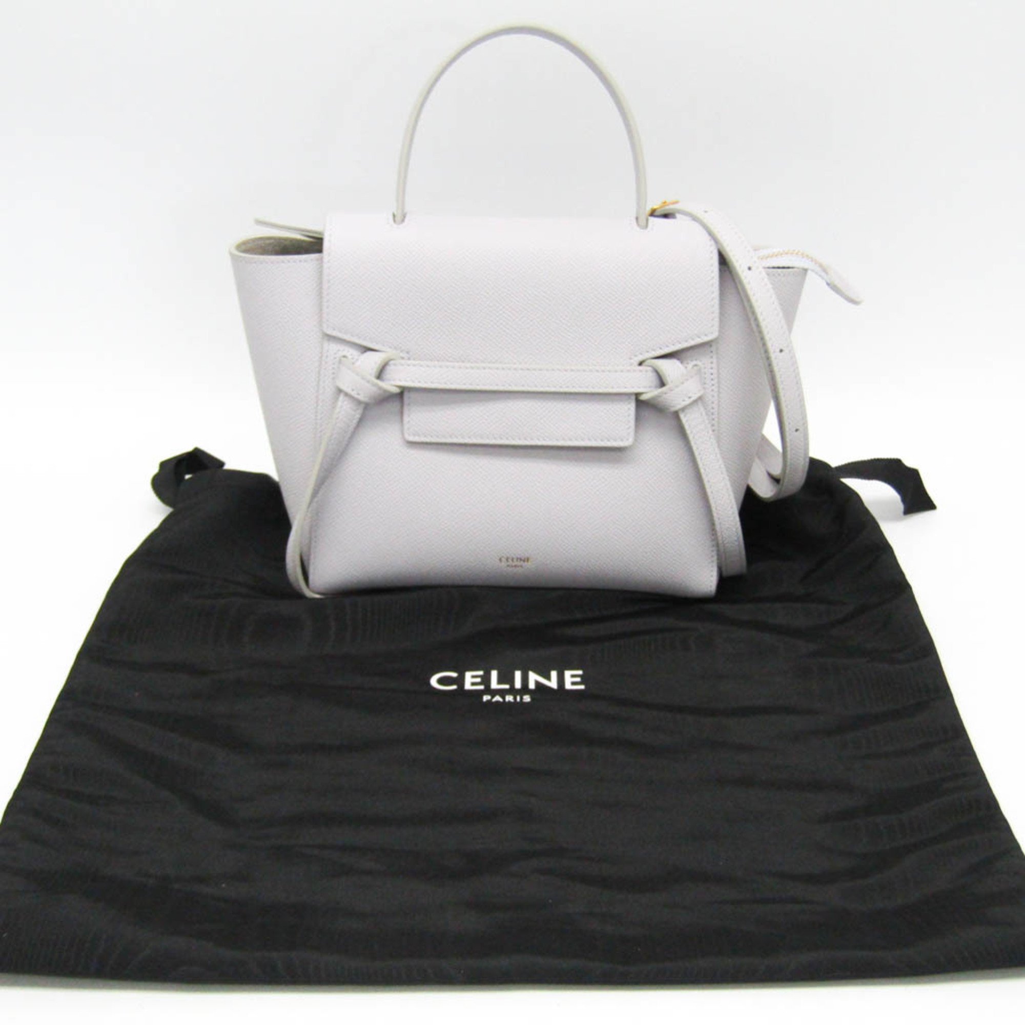 Celine NANO BELT BAG 189003ZVA Women's Leather Handbag,Shoulder Bag Light Blue Gray