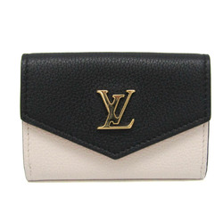 Louis Vuitton Portefeuille Lock Mini M80984 Women's  Calf Leather Wallet (tri-fold) Cream,Light Pink,Noir