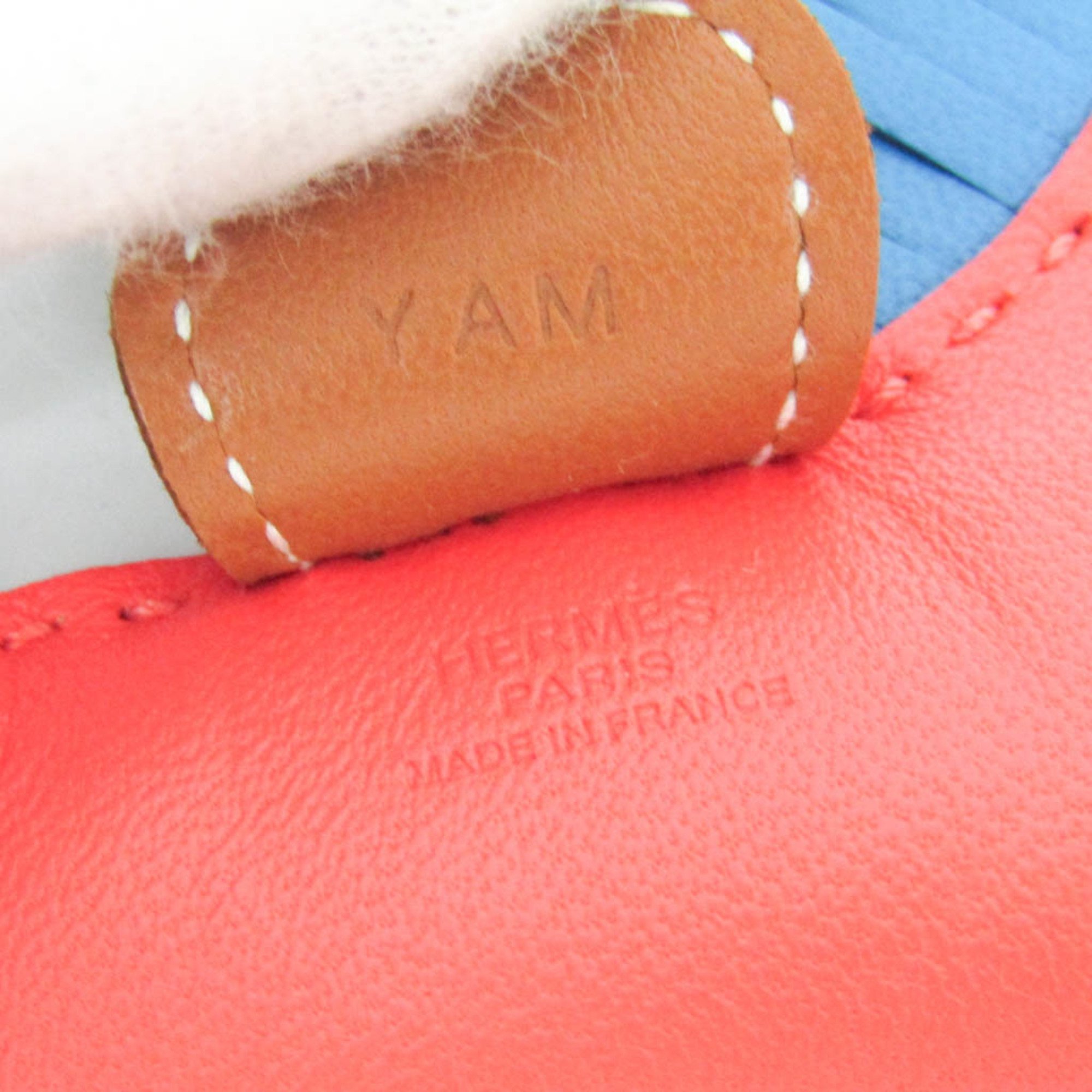 Hermes Agneau Milo Handbag Charm Blue,Gold,Pink Rodeo Charm PM