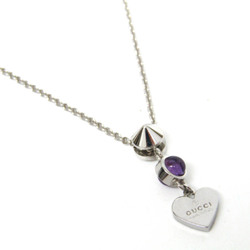 Gucci Trademark 325781 Silver 925 Amethyst Women's Pendant Necklace (Purple,Silver)