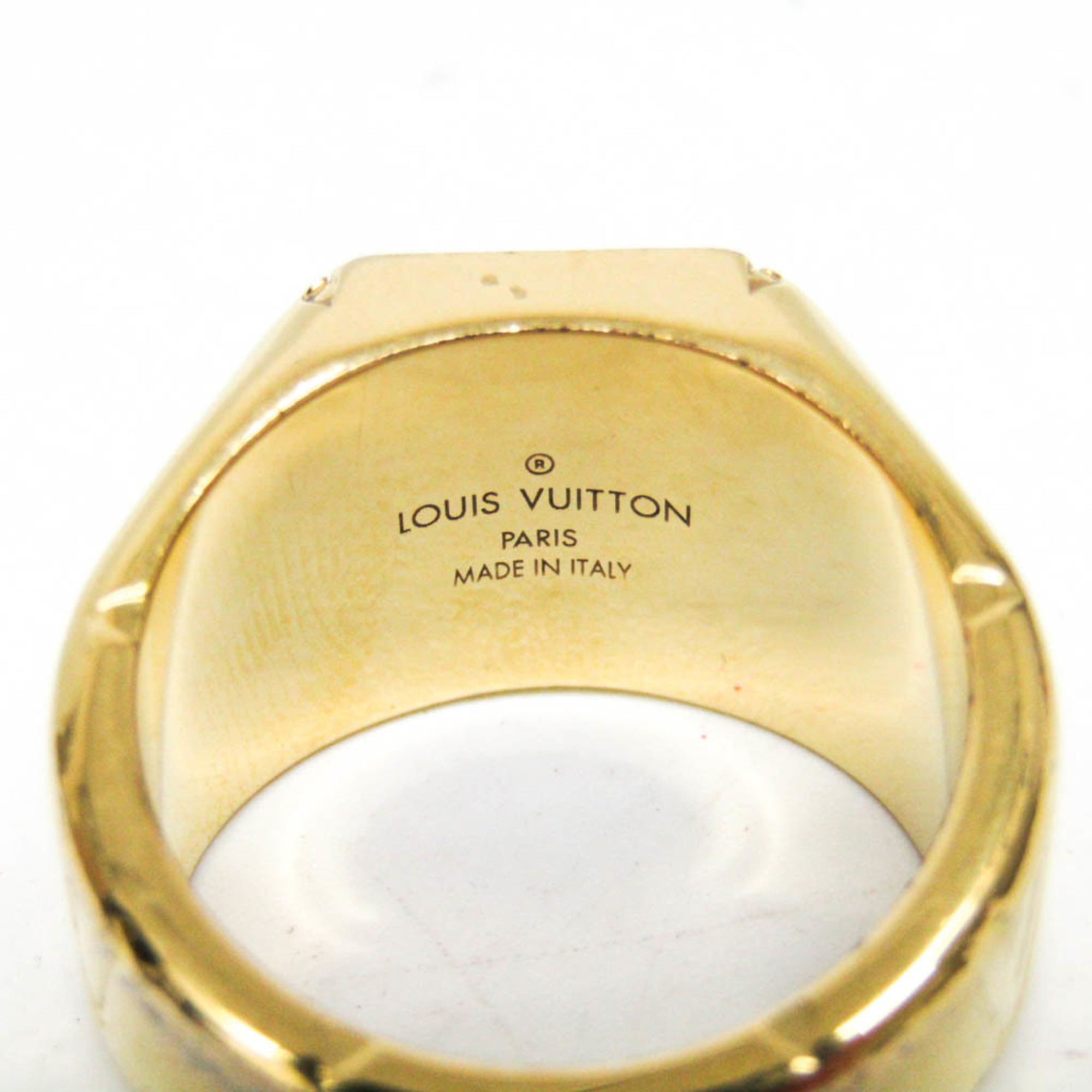 Louis Vuitton Signet Ring M80191 Metal Band Ring Gold