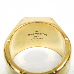 Louis Vuitton Signet Ring M80191 Metal Band Ring Gold