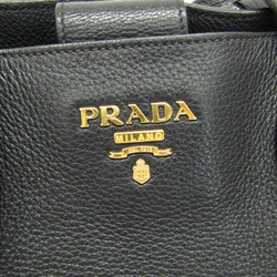Prada Women's Leather Tote Bag Black