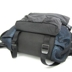 Bottega Veneta 571596 Men's Nylon,Polyester Backpack Black,Blue