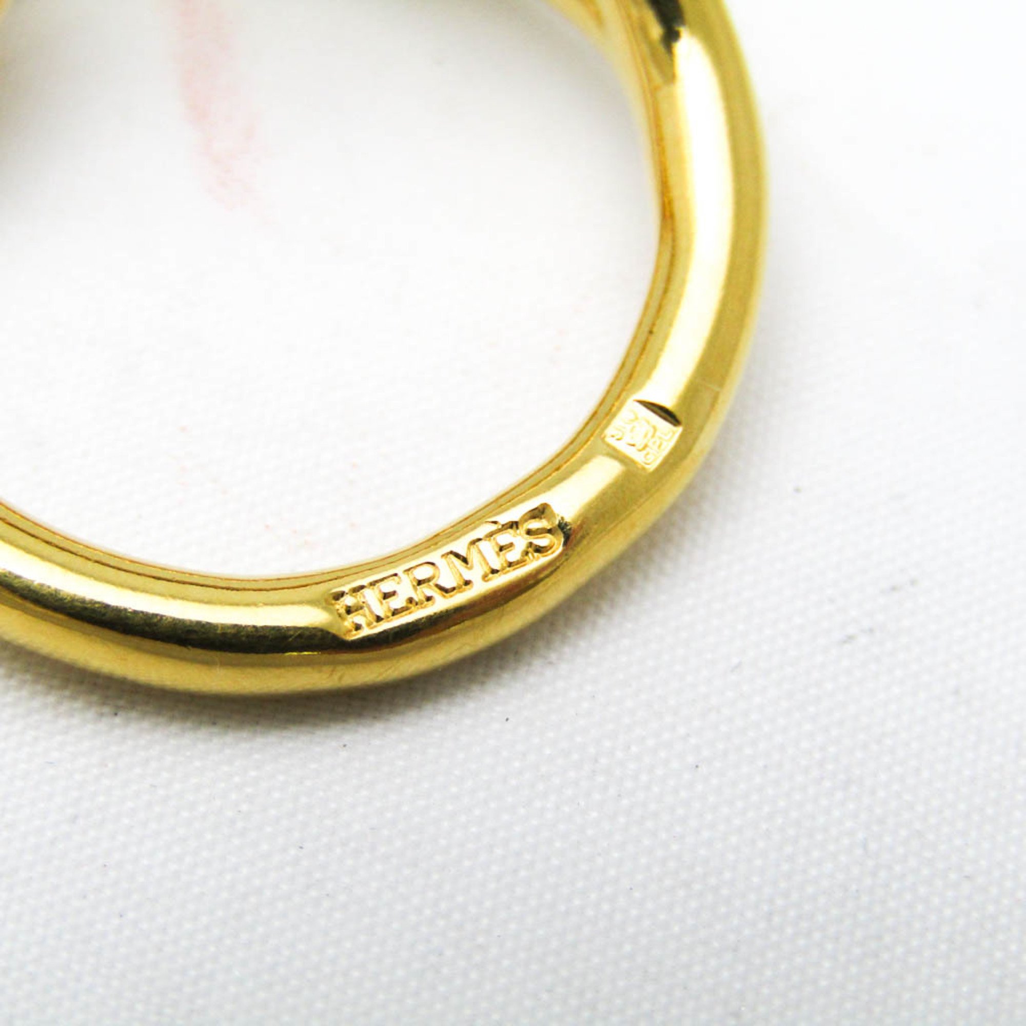 Hermes Metal Scarf Ring Gold jumbo