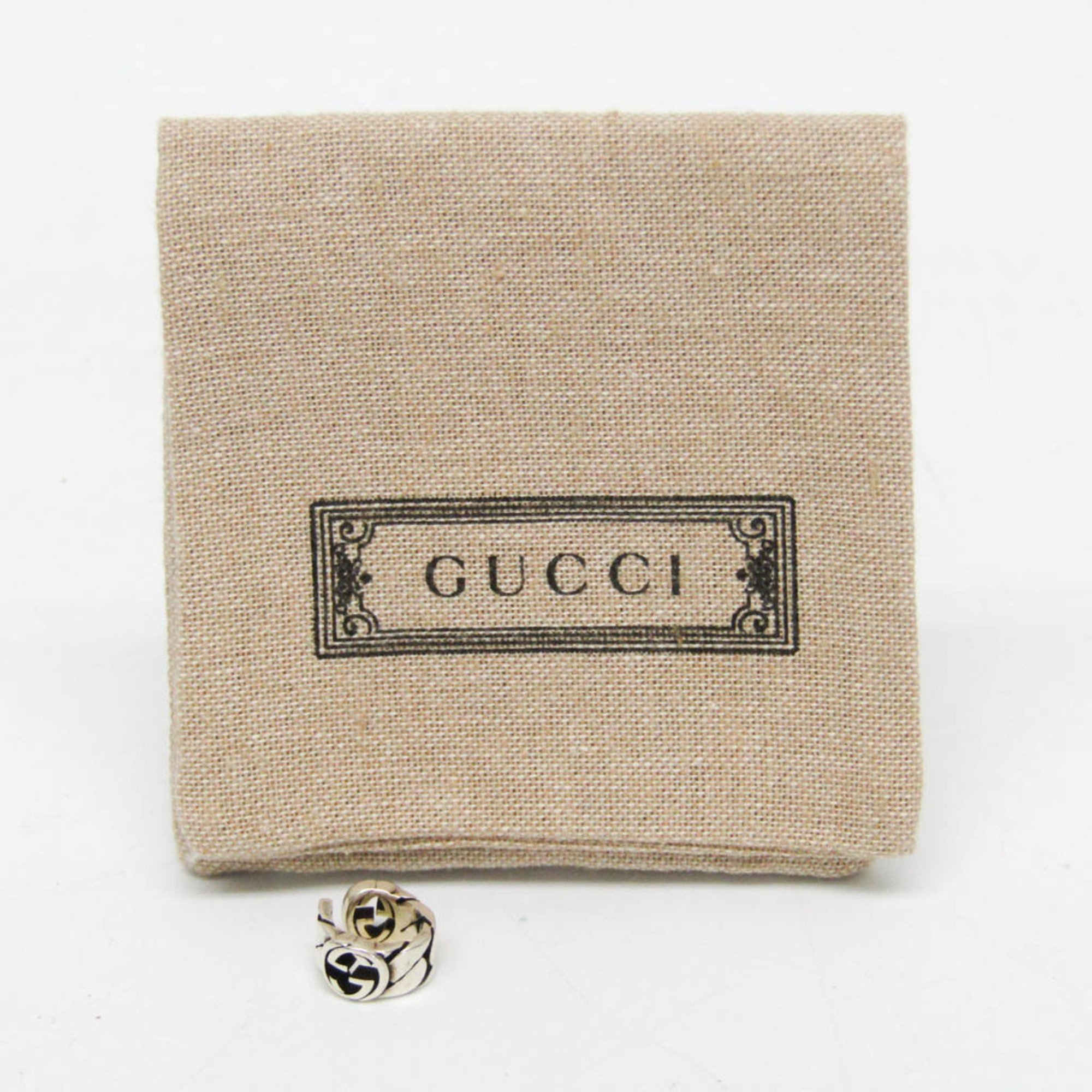 Gucci Interlocking G Small Single Ear Cuff Silver 925 Earcuff 675121