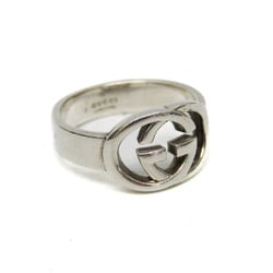 Gucci GG Logo Silver 925 Band Ring Silver