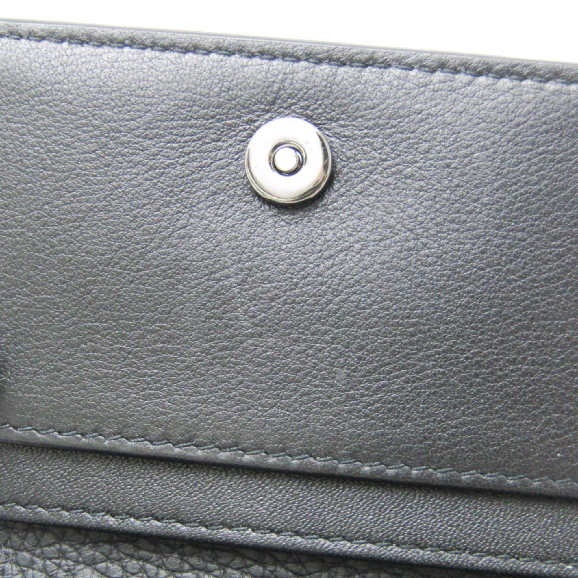 Christian Dior Leather Business Card Case Black