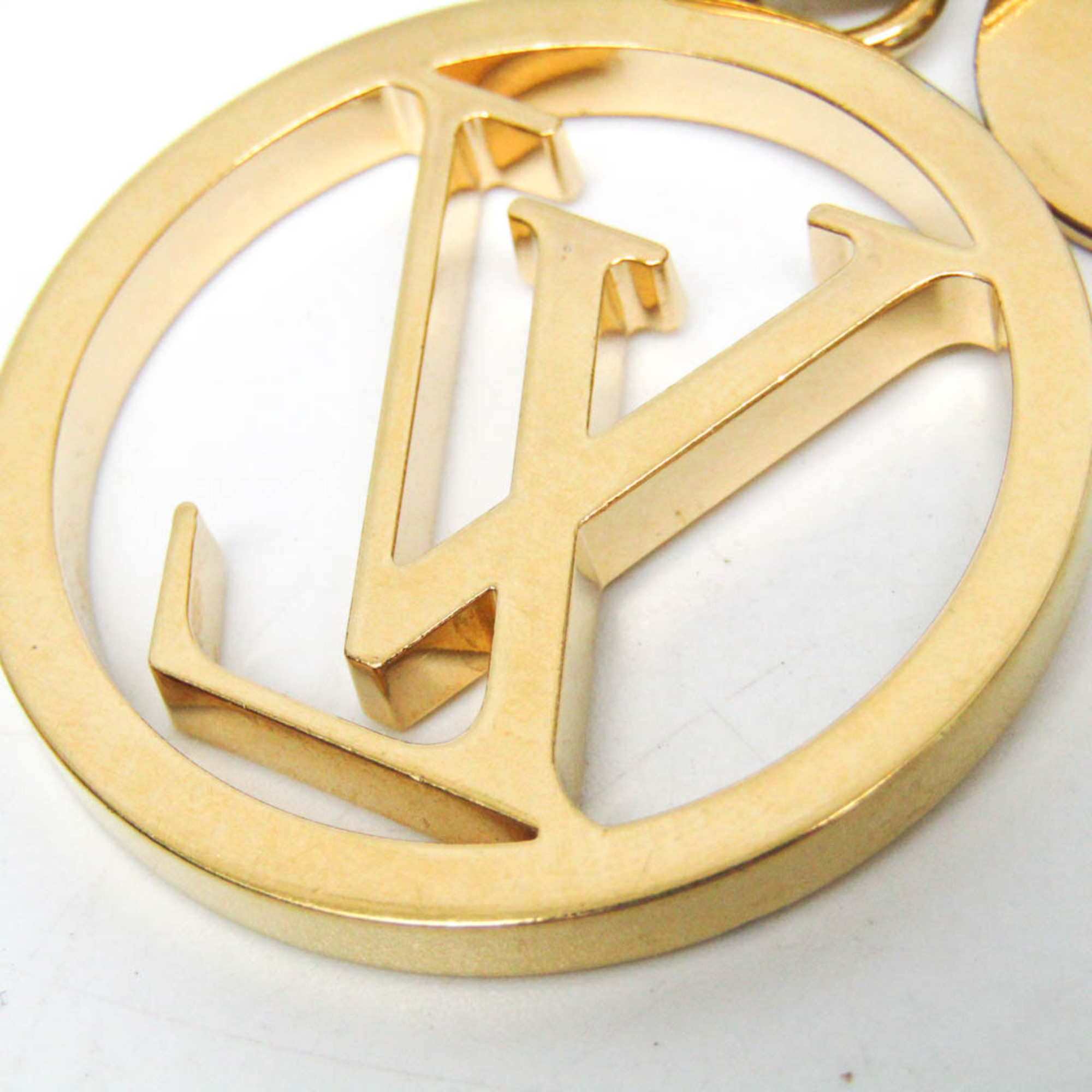 Louis Vuitton Bag Charm LV Circle M68000 Keyring (Gold)