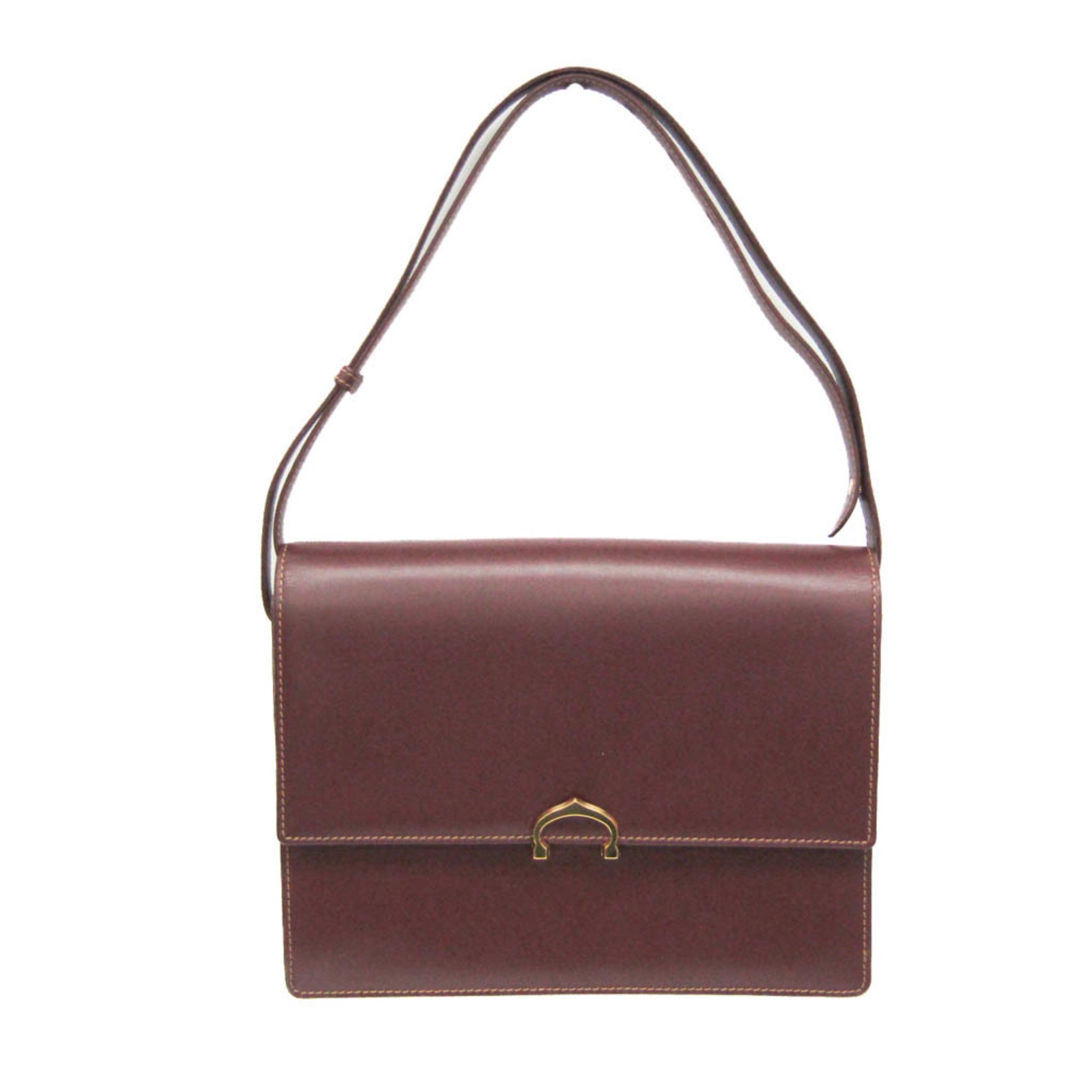 Cartier Must Women's Leather Shoulder Bag Bordeaux