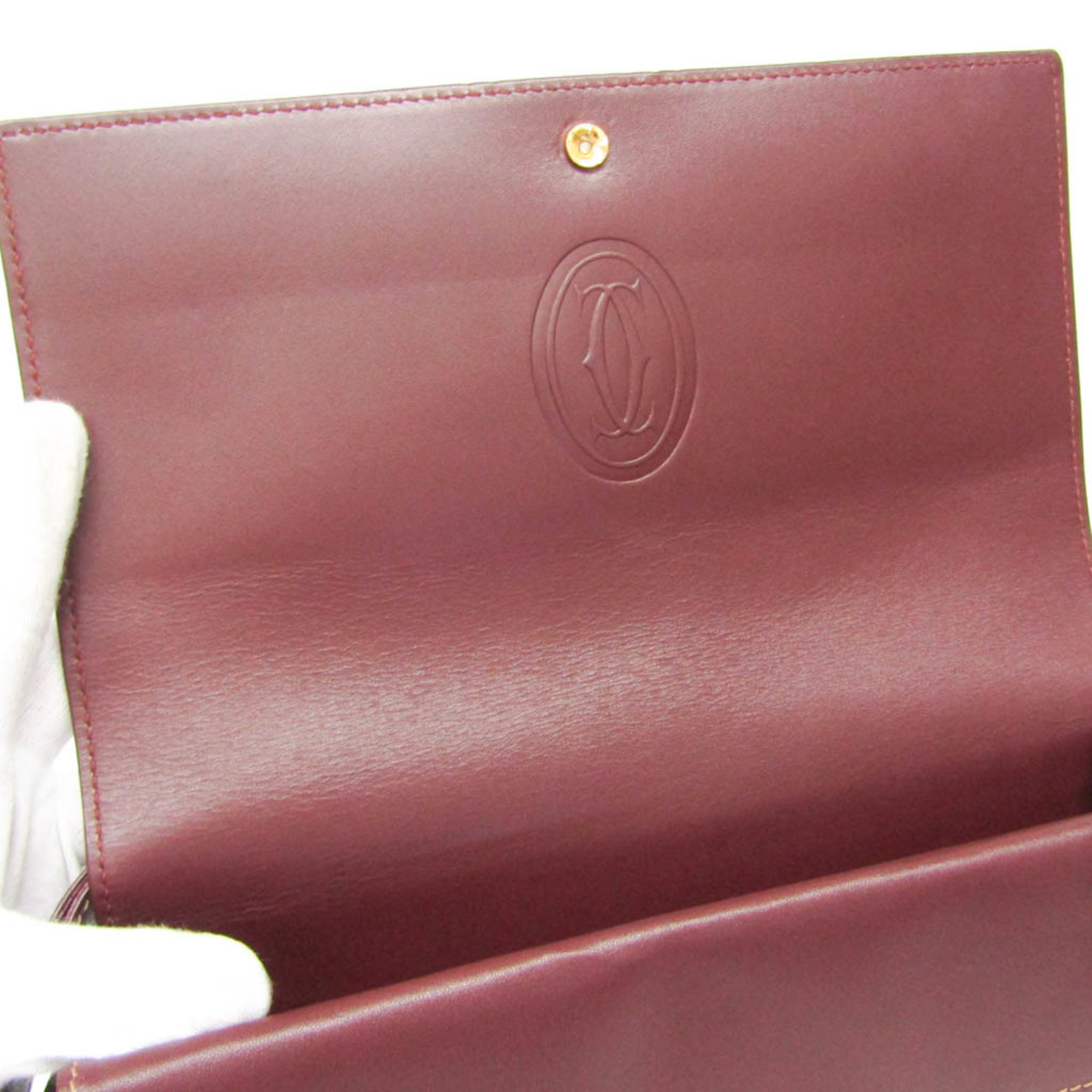 Cartier Must Women's Leather Shoulder Bag Bordeaux