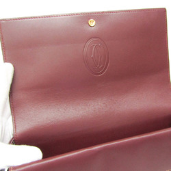 Cartier Must Women's Leather Shoulder Bag Bordeaux