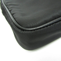 Prada Women,Men Leather,Nylon Handbag Black
