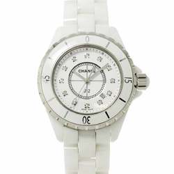 Chanel CHANEL J12 33mm H1628 Ladies Watch 12P Diamond Date White Ceramic Quartz