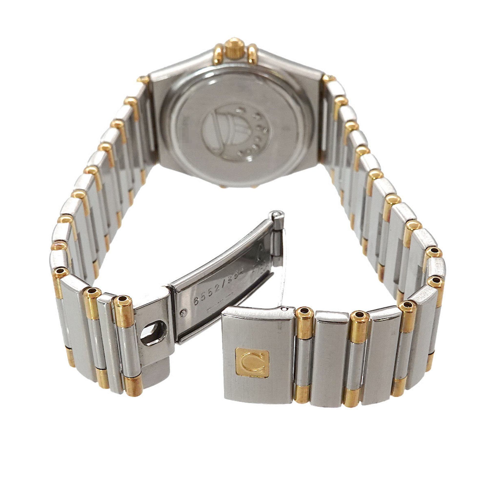 OMEGA Constellation SM Two-tone 1372 30 Ladies' Watch Ivory YG Yellow Gold Quartz