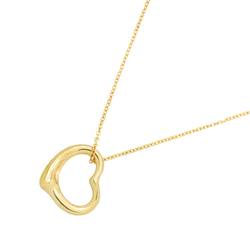 Tiffany & Co. Heart 15mm Necklace 40cm K18 YG Yellow Gold 750 Open