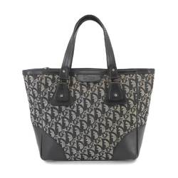 Christian Dior Trotter Hand Bag Canvas Leather Black