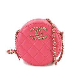 Chanel CHANEL 19 Chain Shoulder Bag Caviar Skin Leather Pink AP1805 Gold Hardware