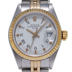 ROLEX Rolex Oyster Perpetual Date 69173 Ladies YG/SS Watch Automatic White Dial