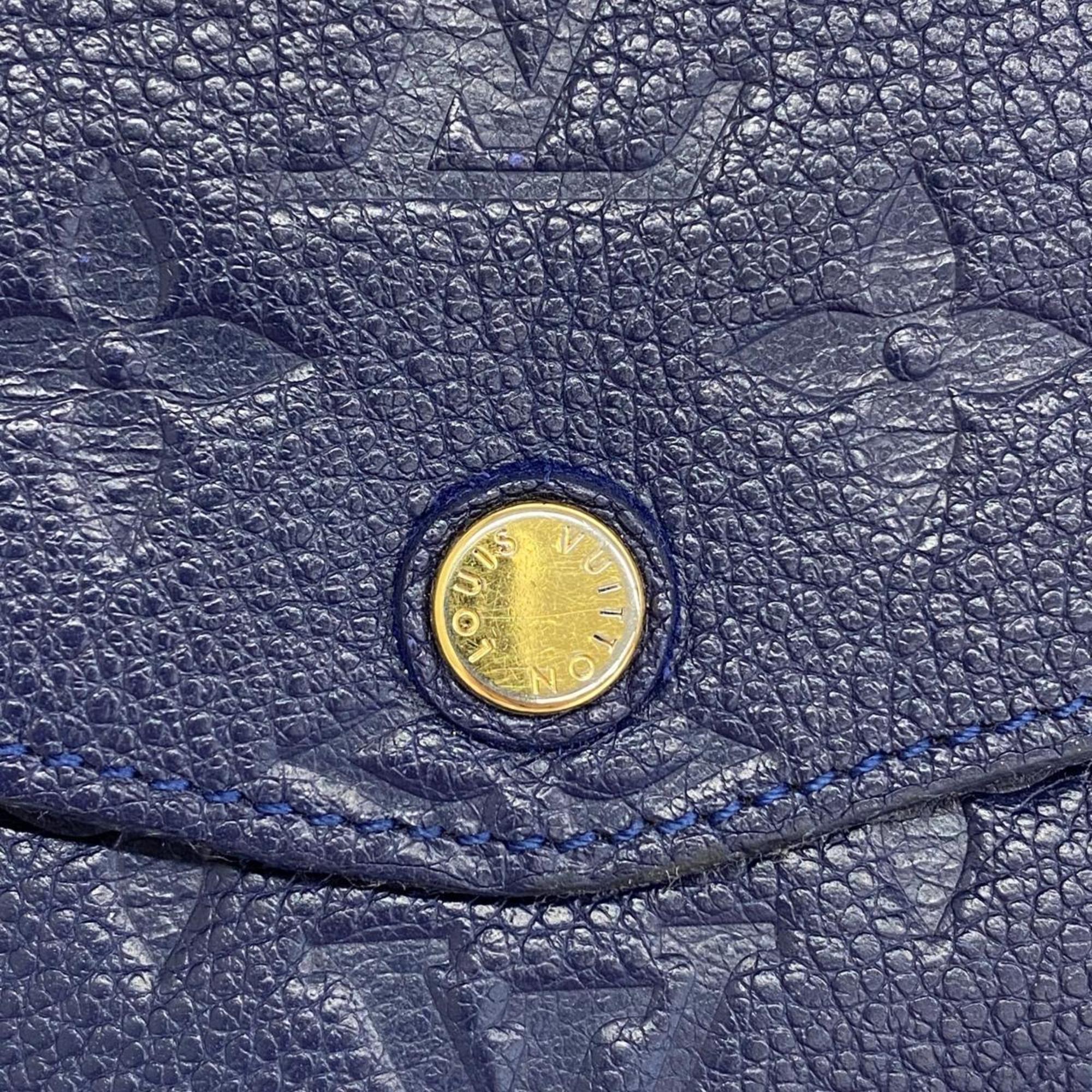 Louis Vuitton Long Wallet Monogram Empreinte Portefeuille Curie's M60490 Celeste Ladies