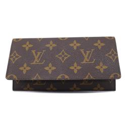 Louis Vuitton Long Wallet Monogram Porto Yen M61820 Brown Men's Women's