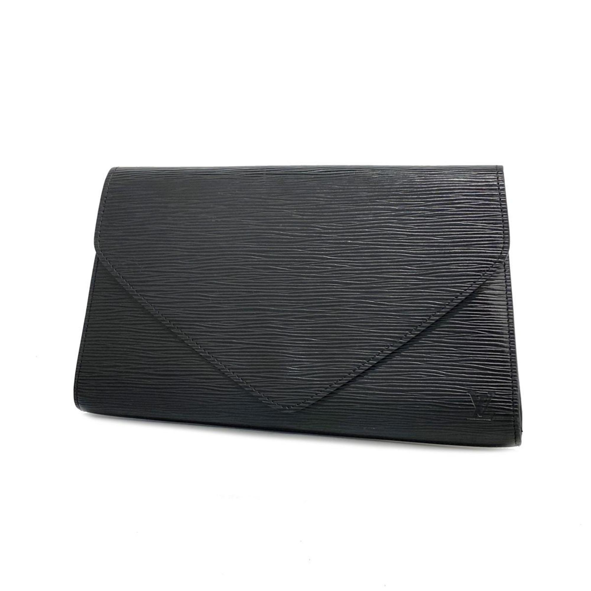 Louis Vuitton Clutch Bag Epi Art Deco M52632 Noir Ladies