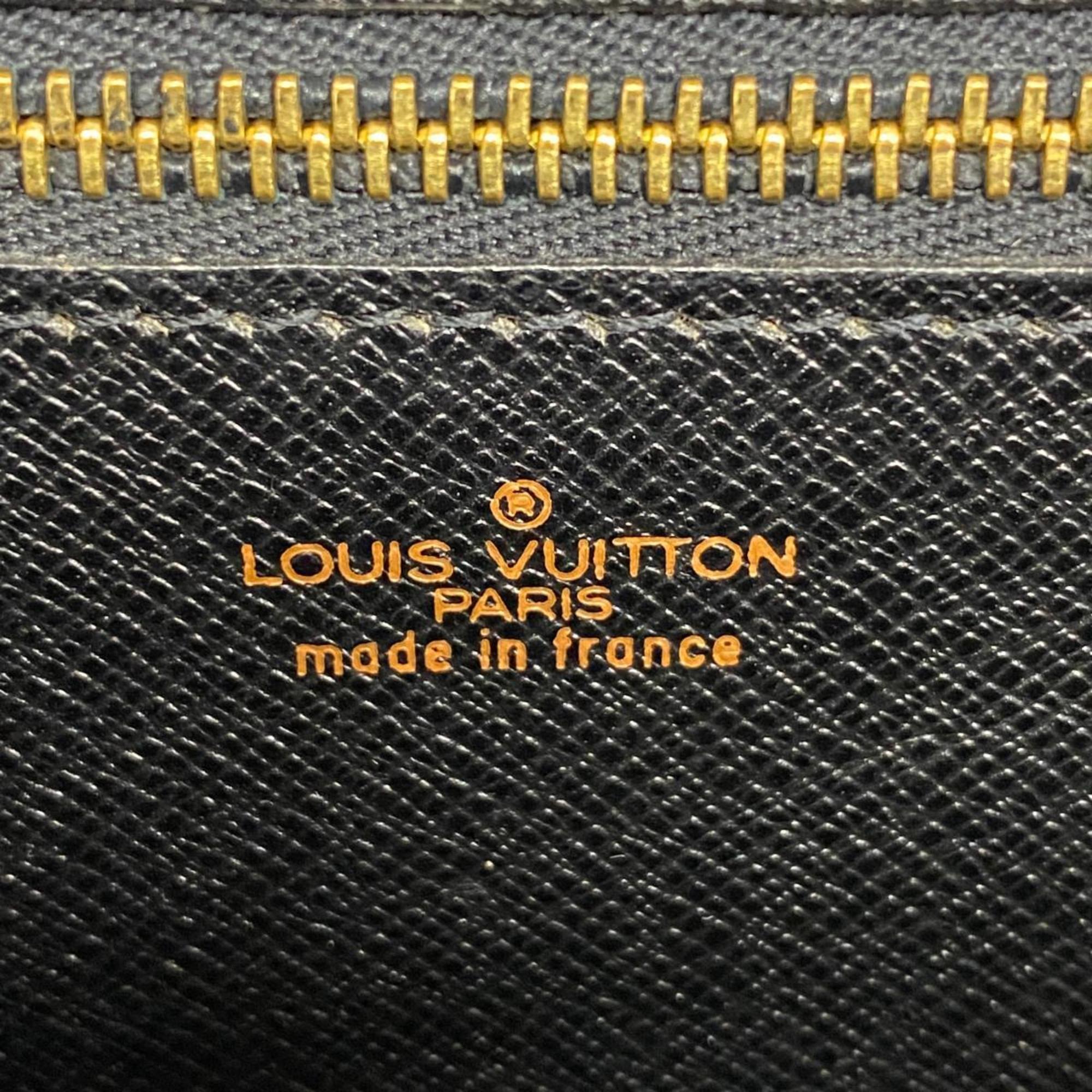 Louis Vuitton Clutch Bag Epi Art Deco M52632 Noir Ladies