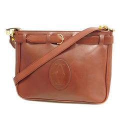 Cartier Shoulder Bag Must Leather Bordeaux Women's