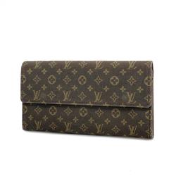 Louis Vuitton Long Wallet Monogram Lan Portefeuille Sarah M95234 Ebene Ladies