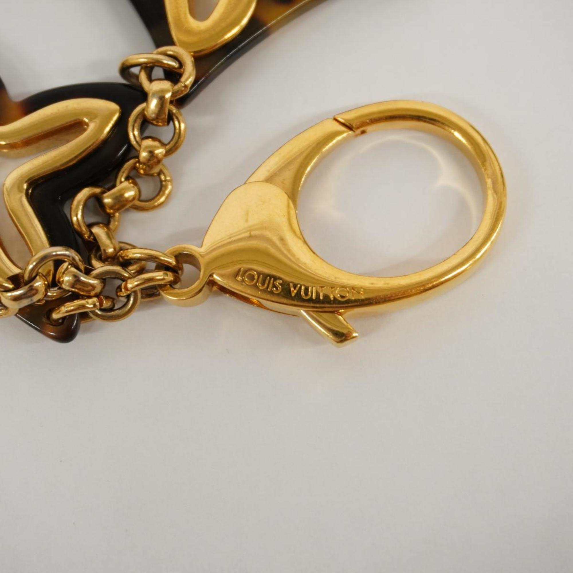 Louis Vuitton Keychain Bijoux Sac Ansolence M65087 Brown Gold Women's