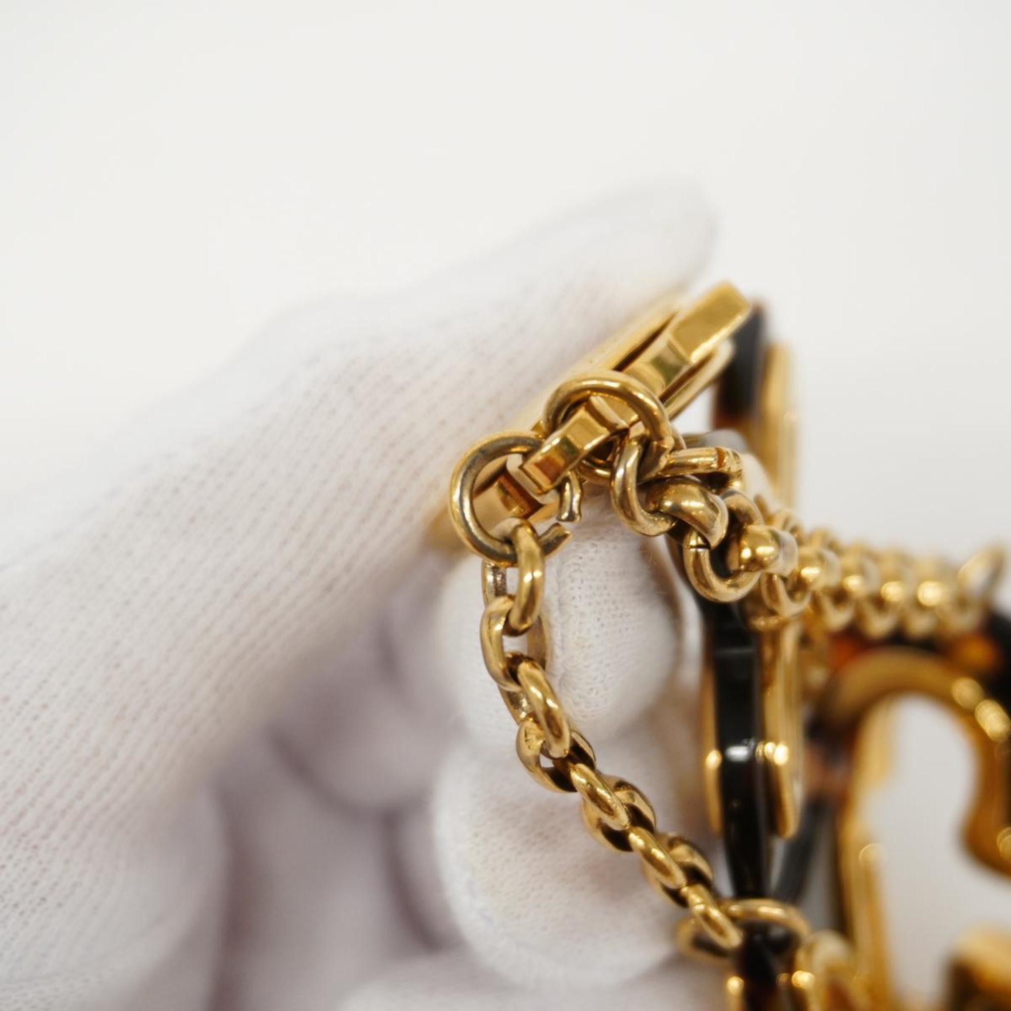 Louis Vuitton Keychain Bijoux Sac Ansolence M65087 Brown Gold Women's