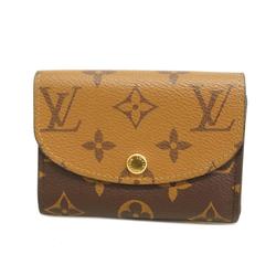 Louis Vuitton Wallet Monogram Reverse Portomono Rose M82333 Brown Women's