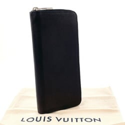 LOUIS VUITTON Louis Vuitton Zippy Wallet Vertical M30503 Long Taiga Black Men's N4044621