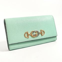 GUCCI Zumi 573612 Long Wallet Leather Green Women's F4034437